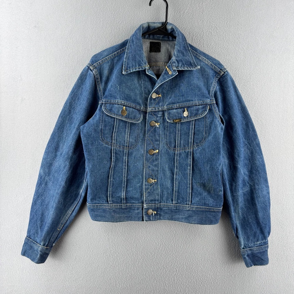 Vintage Lee Rider Jacket Mens Fits 19x21" 101-J 60s 70s Sanforized Union USA